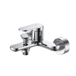 Bateria wannowa ścienna z przełącznikiem natrysku chrom połysk LUNEPO AVAPAX ABLU211111