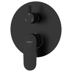 Bateria prysznicowo wannowa podtynkowa trzyfunkcyjna czarny mat LUNEPO AVAPAX ABLU531311