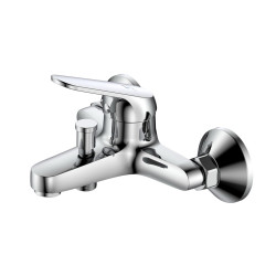 Bateria wannowa ścienna z przełącznikiem natrysku chrom połysk WELORA AVAPAX ABWE211111