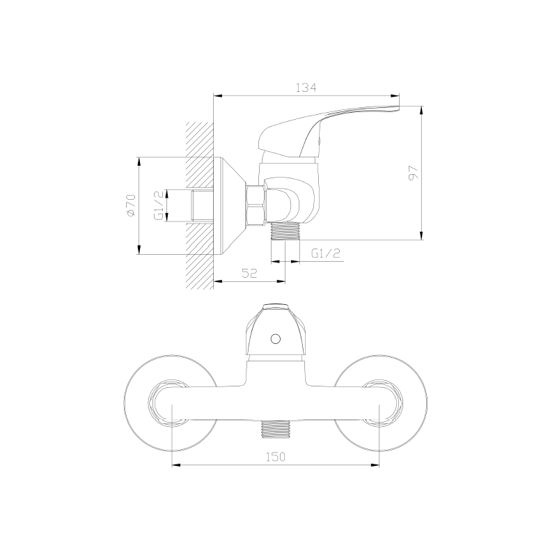 Bateria prysznicowa chrom połysk TARO AVAPAX ABTA301111
