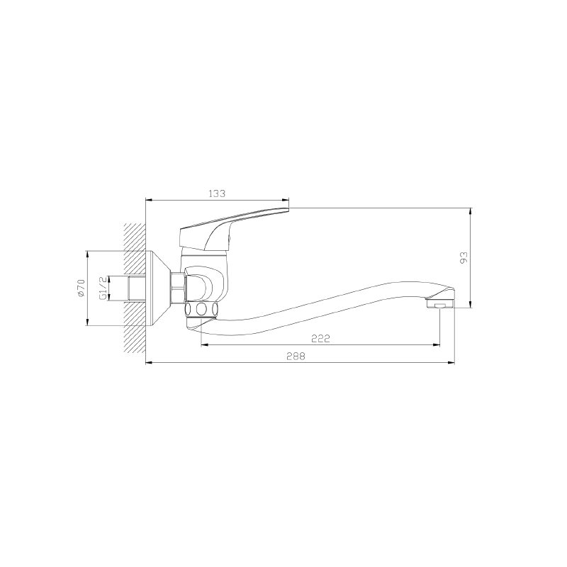Bateria kuchenna ścienna chrom połysk ONCLO AVAPAX ABON7311O1