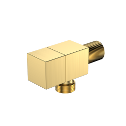 Zawór kątowy przyłączeniowy 1/2x3/8 mosiężny złoty szczotkowany CUBE AVAPAX AOCU211211