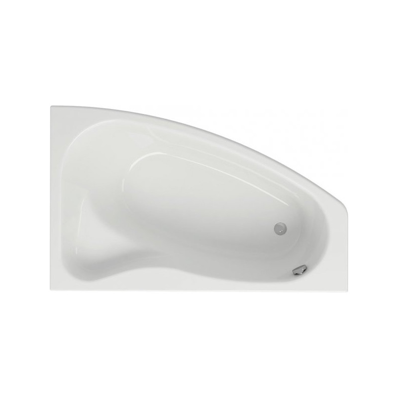 Cersanit wanna asymetryczna Sicilia New 160x100 prawa z syfonem i nóżkami