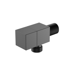 Zawór kątowy przyłączeniowy 1/2x3/8 mosiężny gun metal mat CUBE AVAPAX AOCU211411