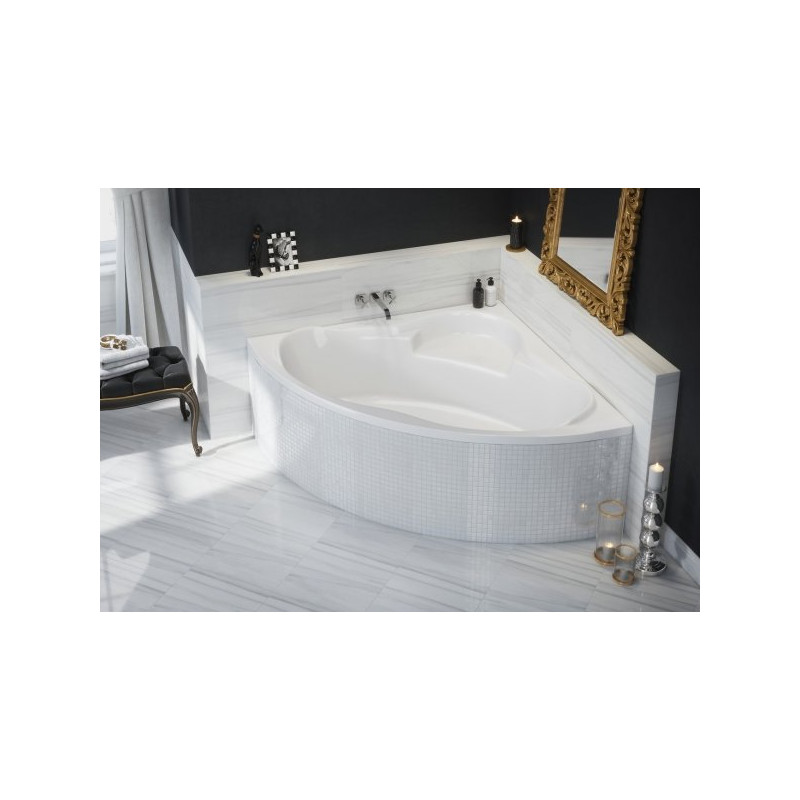 Cersanit wanna asymetryczna Venus 150x150 z syfonem i nóżkaimi