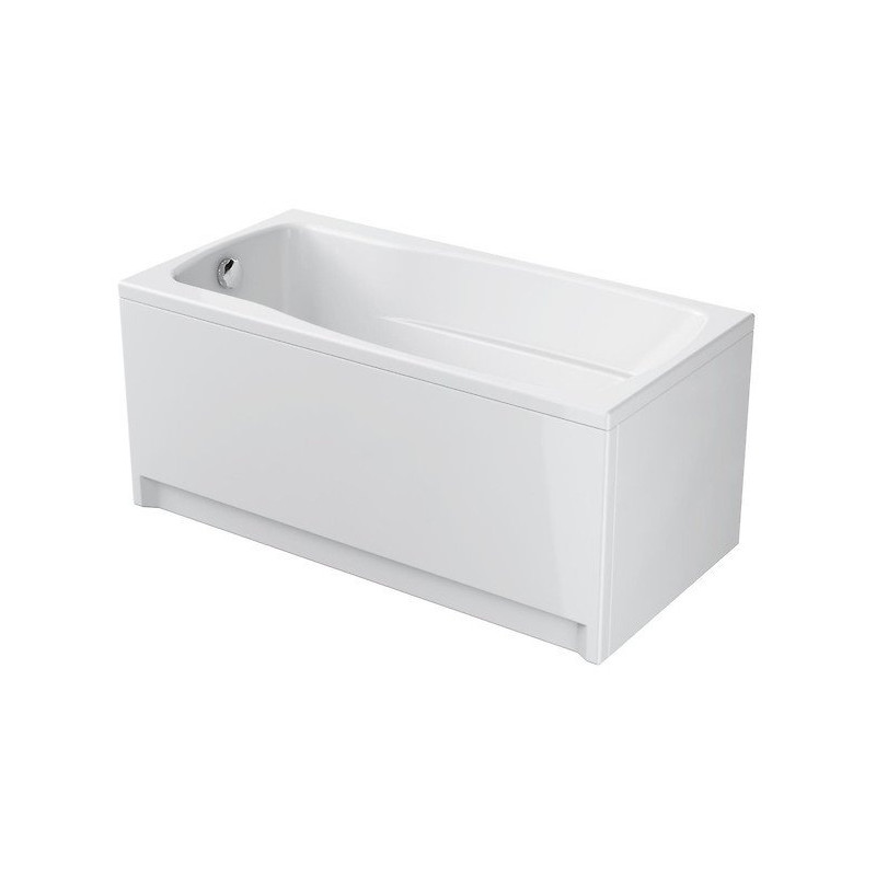 Cersanit wanna prostokątna Lana 140x70 z białą obudową, syfonem i nóżkami