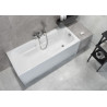 Cersanit wanna prostokątna Lana 140x70 z białą obudową, syfonem i nóżkami
