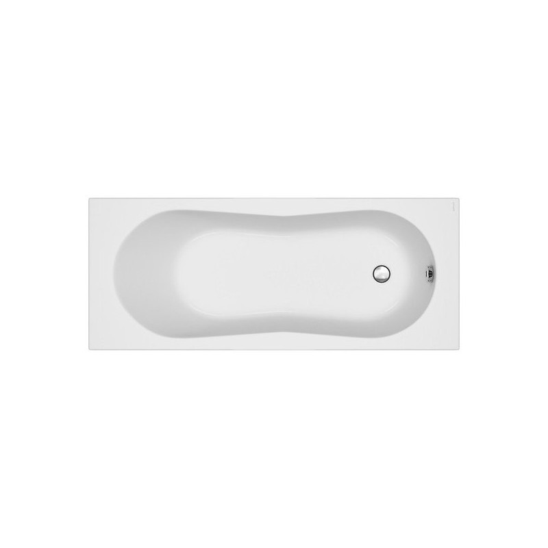 Cersanit wanna prostokątna Nike 170x70 z białą obudową, syfonem i nóżkami