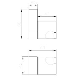 Uchwyt punktowy gun metal mat RONDE AVAPAX AURO121411