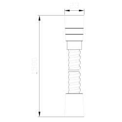 Wąż prysznicowy stalowy - 150 cm stal szczotkowana HYDRONE AVAPAX AWHY151111
