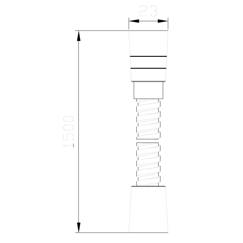 Wąż prysznicowy stalowy - 150 cm stal szczotkowana HYDRONE AVAPAX AWHY151111