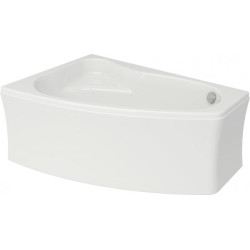 Cersanit wanna asymetryczna Sicilia 150x100 lewa z białą obudową, syfonem i nóżkami