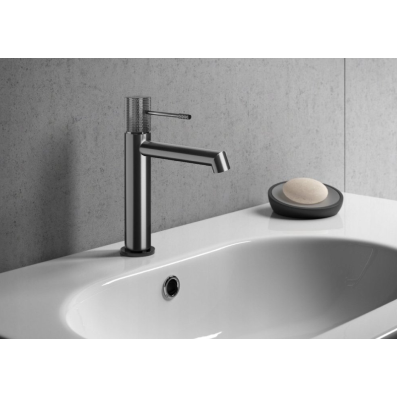 Cersanit bateria łazienkowa Zen czarny gun metal z korkiem cilck-clack