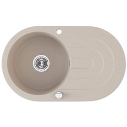 Laveo Dafne zlewozmywak granitowy szary 470x780 2-komorowy