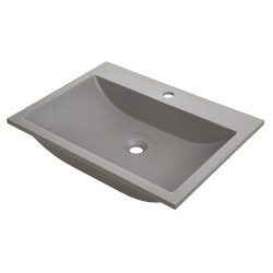 Laveo Albano zlewozmywak granitowy szary 600x440 1-komorowy
