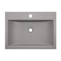 Laveo Albano zlewozmywak granitowy szary 600x440 1-komorowy
