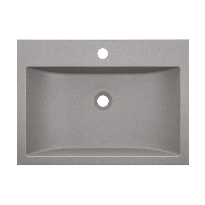 Laveo Albano zlewozmywak granitowy szary 600x440 1-komorowy