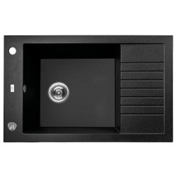 Laveo Pionier zlewozmywak granitowy czarny 500x780 1-komorowy