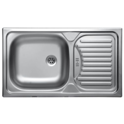 Kuchinox Orion zlewozmywak stalowy wpuszczany len 420x760 1-komorowy