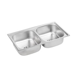 Kuchinox Standard zlewozmywak stalowy wpuszczany len 430x780 2-komorowy