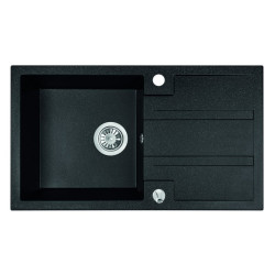 Laveo Barbados zlewozmywak granitowy czarny 440x760 1-komorowy