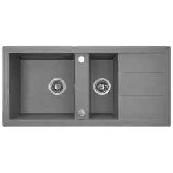 Laveo Barbados zlewozmywak granitowy szary 480x100