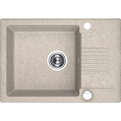 Laveo Celia zlewozmywak granitowy beżowy 440x650 1-komorowy