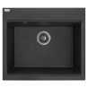 Laveo Tau zlewozmywak granitowy czarny 500x570 1-komorowy