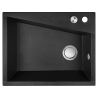 Laveo Grenada zlewozmywak granitowy czarna 480x600 1-komorowy