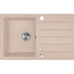 Laveo Margarita zlewozmywak granitowy szary 490x790 1-komorowy