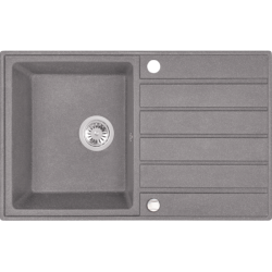 Laveo Margarita zlewozmywak granitowy szary 490x790 1-komorowy