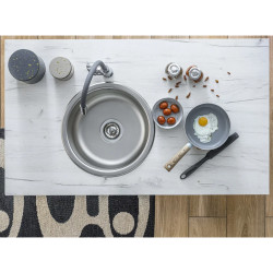 Kuchinox Zlewozmywak Inox 43x43 cm z przelewem