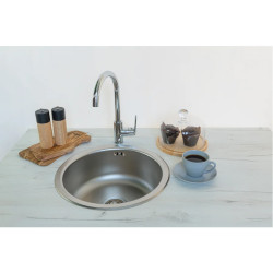 Kuchinox Zlewozmywak Inox 43x43 cm z przelewem