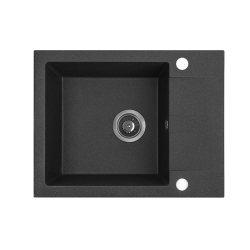 Kuchinox Shire zlewozmywak granitowy czarny 440x560 1-komorowy