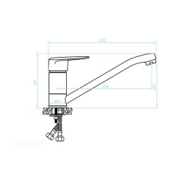 Kuchinox Sagra bateria zlewozmywakowa stojąca czarna
