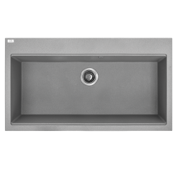 Laveo Tau zlewozmywak granitowy szary 500x900 1-komorowy