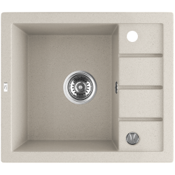 Laveo Trzynastka zlewozmywak granitowy beżowy 495x570 1-komorowy
