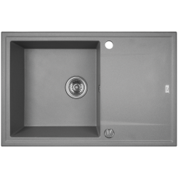 Laveo Megalo zlewozmywak granitowy szary 500x780 1-komorowy