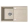 Kuchinox Viti zlewozmywak granitowy beżowy 760x440 1-komorowy
