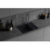 Kuchinox Laut zlewozmywak granitowy czarny 440x560 1-komorowy