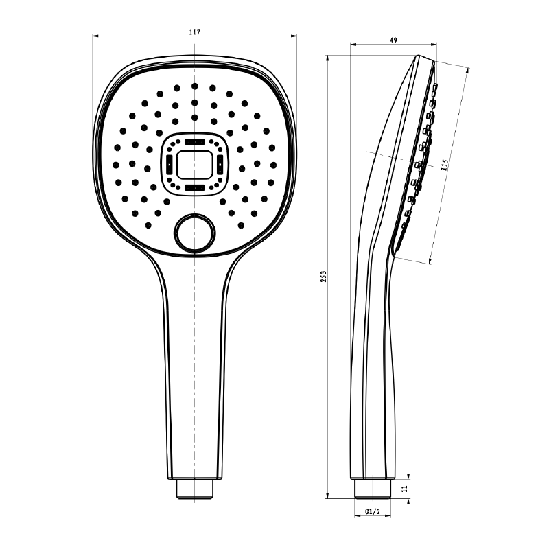 Słuchawka prysznicowa  3F  - trzyfunkcyjna chrom połysk CIRCO AVAPAX ASCI131111