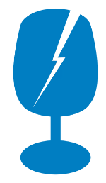 Pęknięty kieliszek - awaria